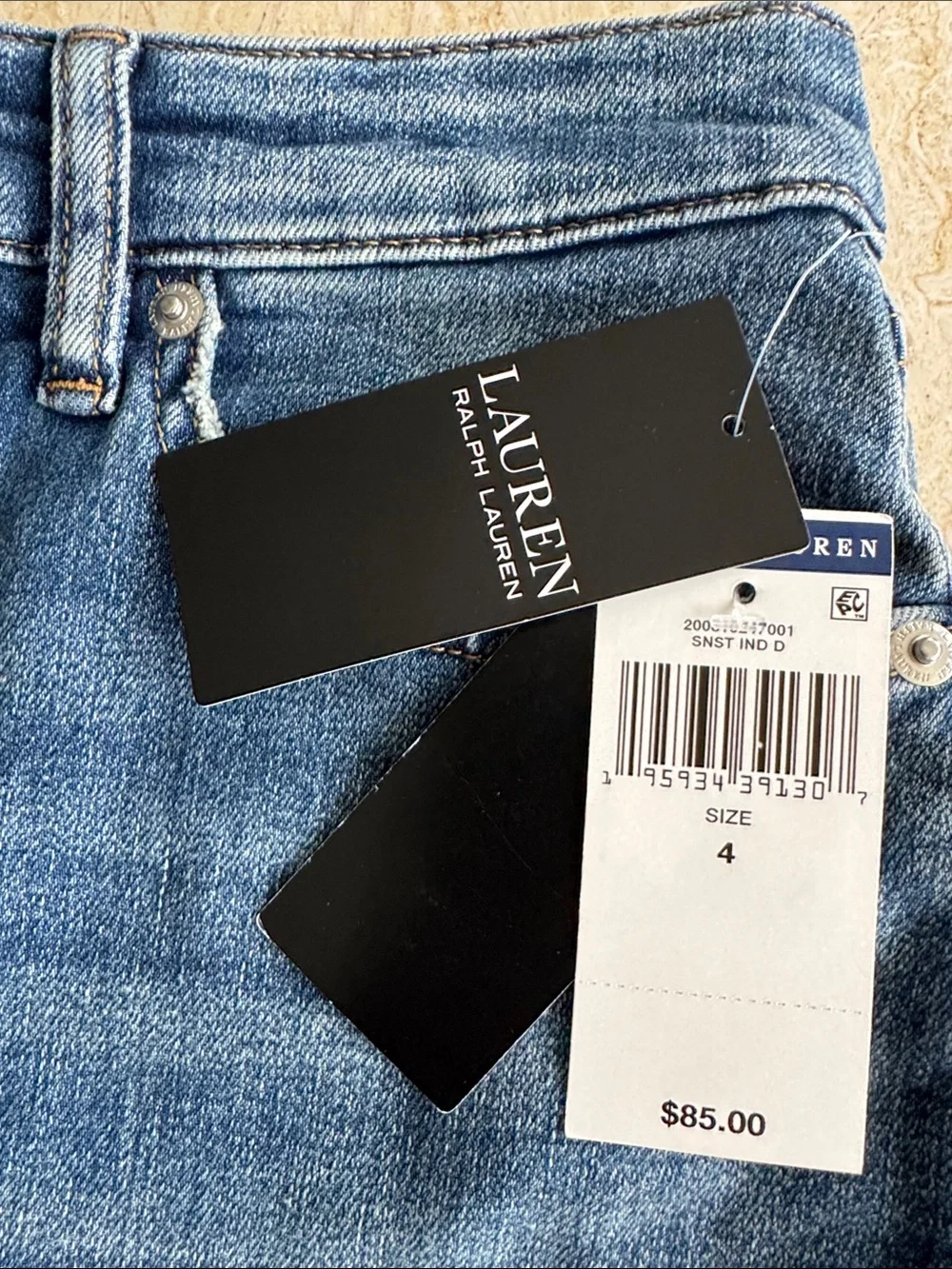 NWT Lauren Ralph Lauren Medium Blue Denim Pencil Skirt